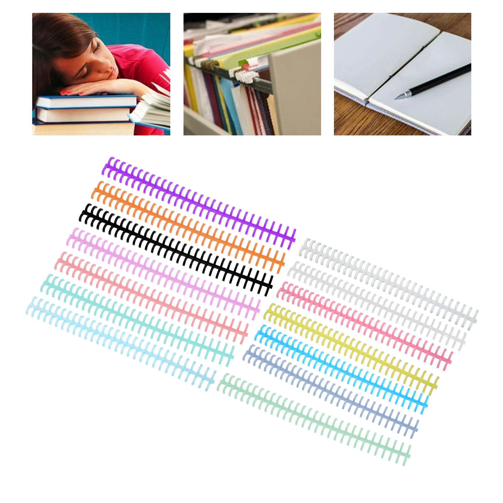 Binding Comb Plastic - 10개입 30홀 루즈리프 바인딩 스파인, 절단