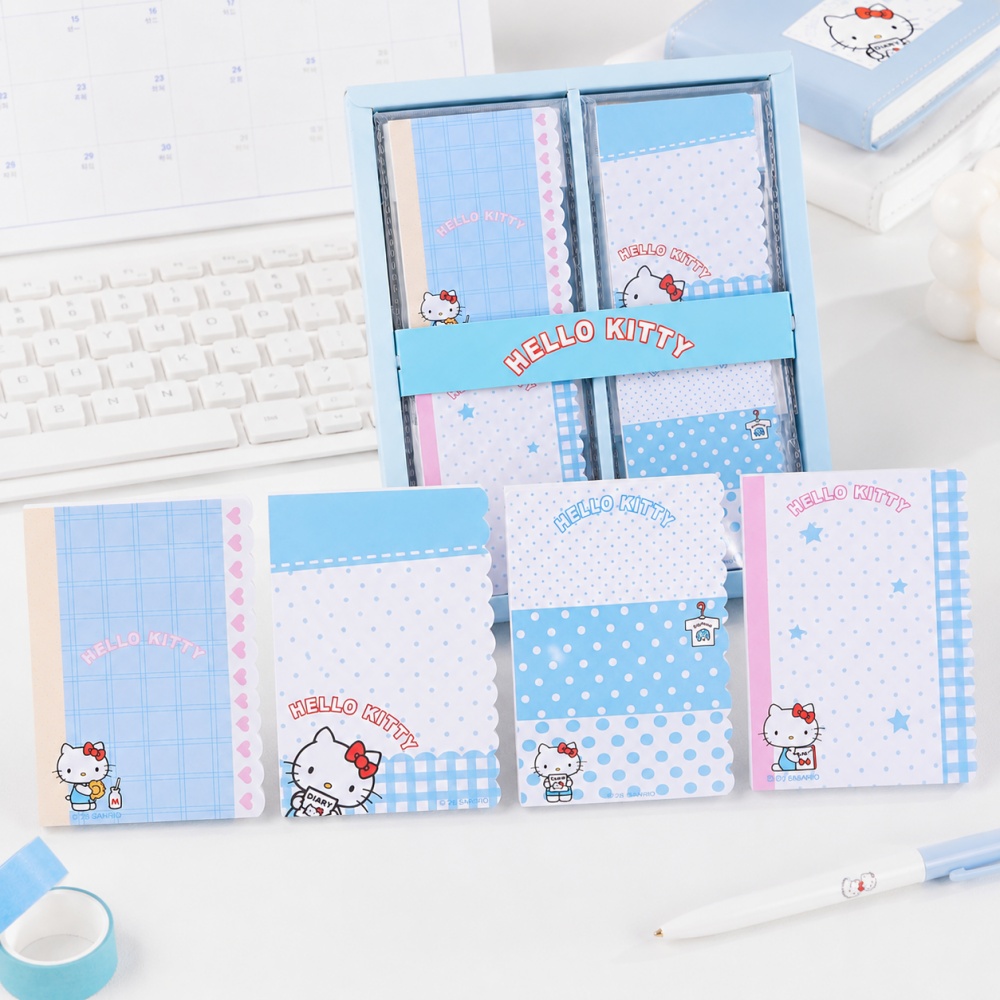 Memo Pad Sticky - 정품 산리오 헬로 키티 M5 물결