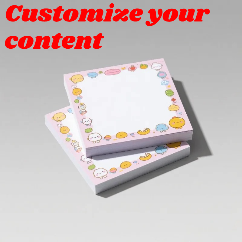 Memo Pad Sticky - 20개입 7x7cm 맞춤형 스티커 메모지, 판촉용