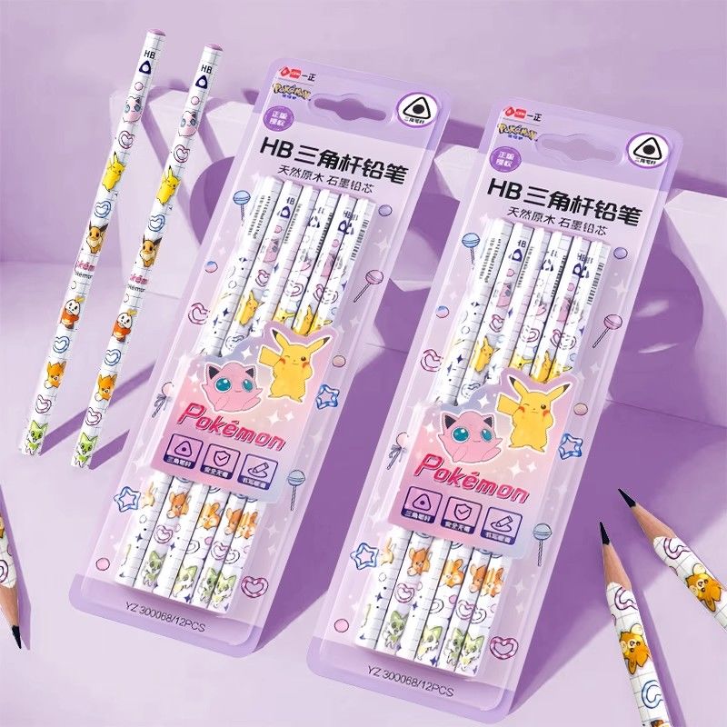 Stationery Supplier - 포켓몬 삼각형 2B 나무 연필 경량