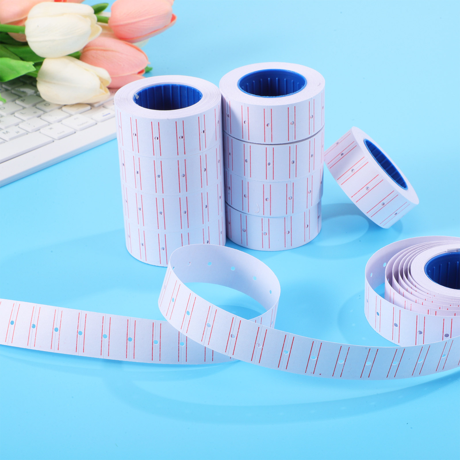 Sticker Label Roll - 10롤 가격표시 라벨 롤 코어 접착식