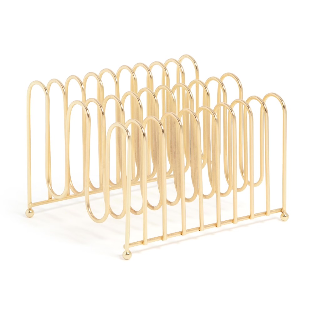 Office Stationery And Supply - 골드 색상의 벤트 와이어 데스크 오거나이저,