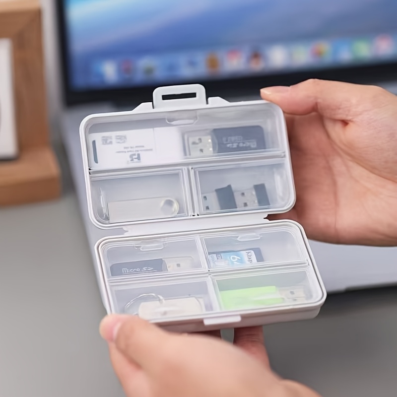 Stationery Office Supply Store - 구획과 덮개가 있는 1PC USB 보관함,