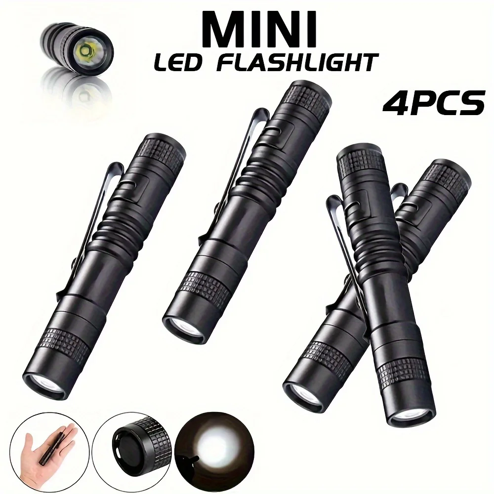Stationery Supply - 1-4PCS 미니 휴대용 LED 펜 라이트