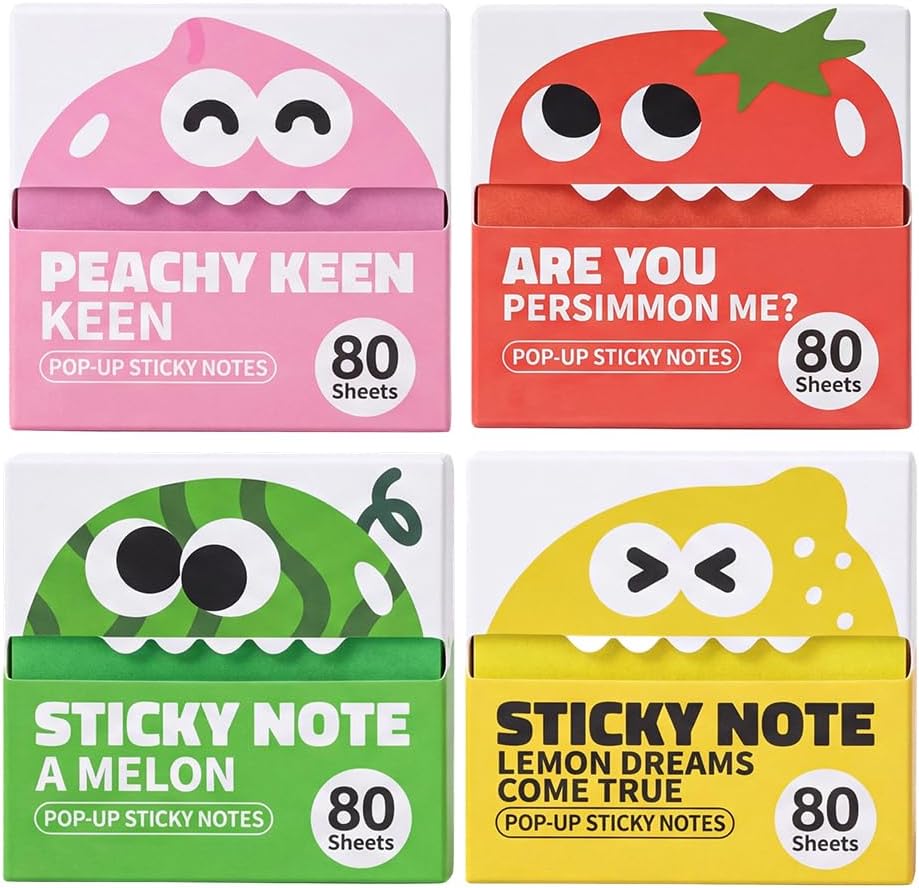 Memo Pad Sticky - 투명 풀아웃 글리터 스티키 노트 귀여운