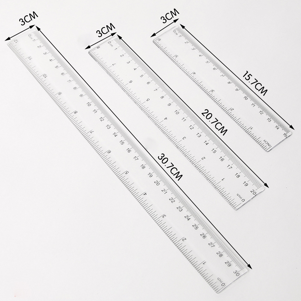 6/8/12 인치 직선 자 1PC 투명 플라스틱 자 그 - Ruler Set Transparent 리뷰 및 가격
