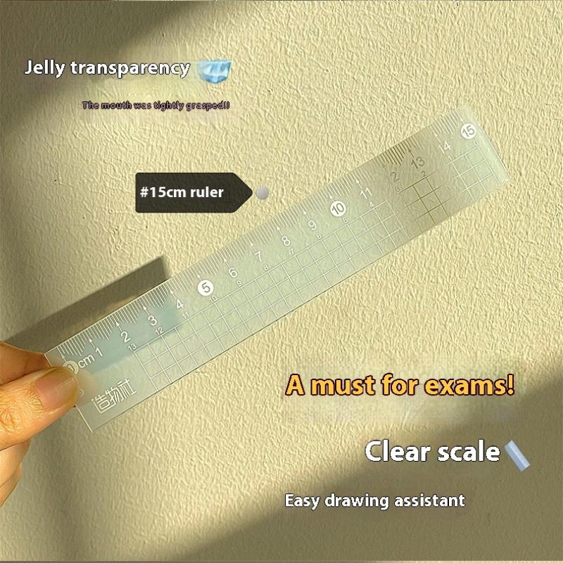 4개 세트 15CM 젤리 자 세트 두꺼운 측정용 문구  - Ruler Set Transparent 리뷰 및 가격