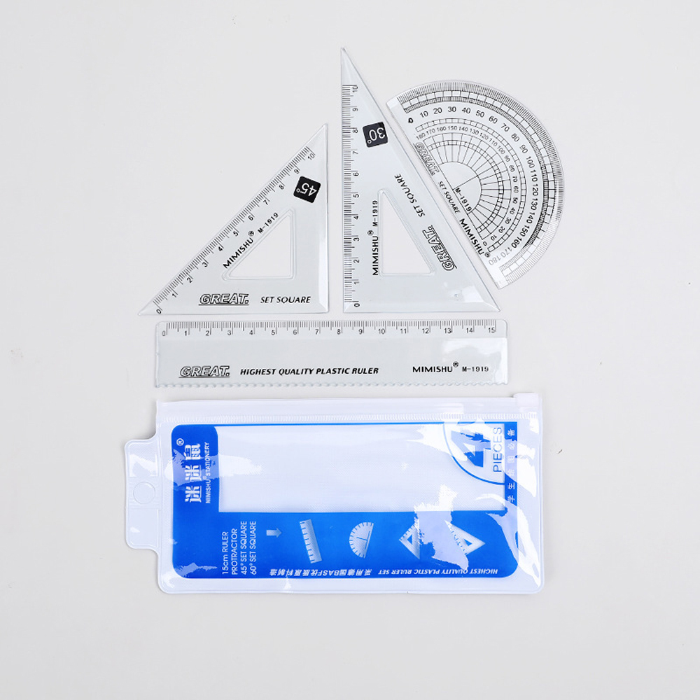 투명 플라스틱 자 세트 학습용 눈금 표시 사무용 측정  - Ruler Set Transparent 리뷰 및 가격