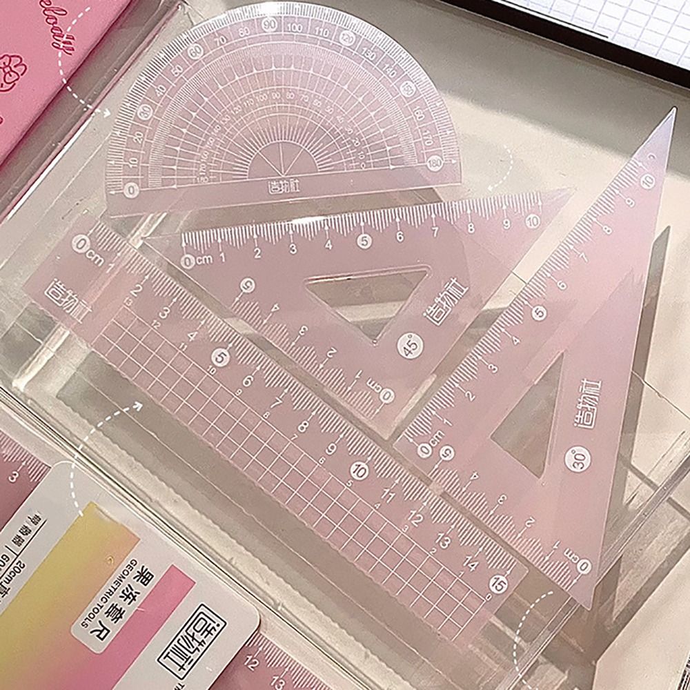 4 개/대 다기능 15/20CM 젤리 눈금자 세트 투명 - Ruler Set Transparent 리뷰 및 가격