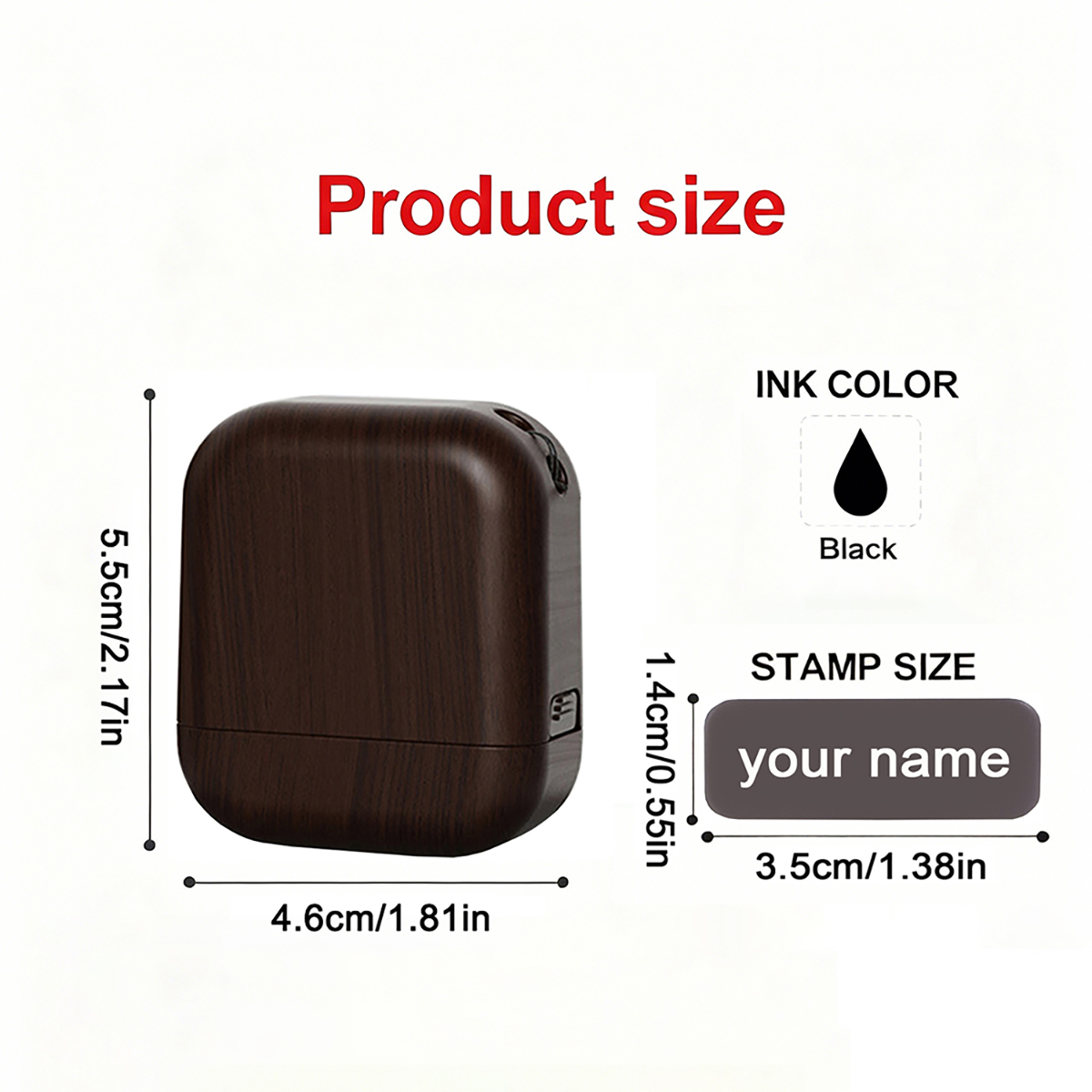 개인 맞춤형 플라스틱 나무 무늬 이름 스탬프 자동 잉크 - Self Inking Stamp 리뷰 및 가격
