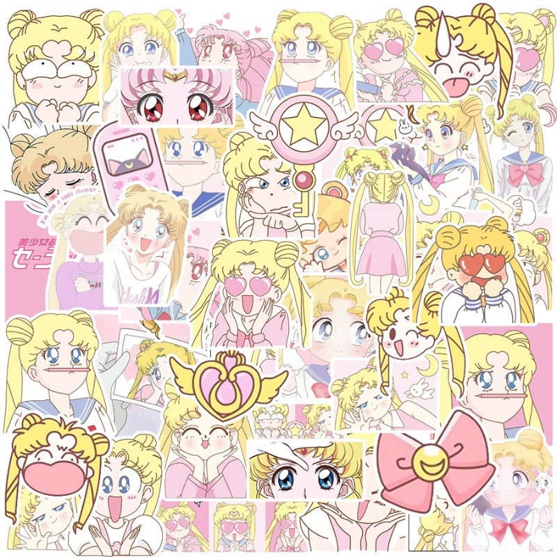 50pcs 선원 문 카와이 스티커 만화 애니메이션 파생 - Memo Pad Sticky 리뷰 및 가격
