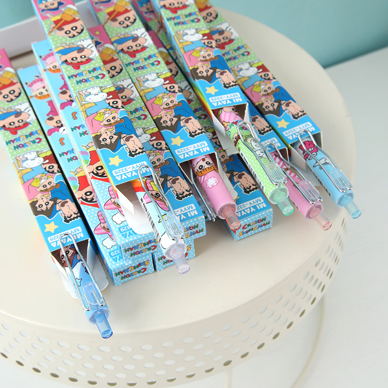 6Pcs 만화 크레용 신짱 젤 펜 절묘한 블라인드 박스 - Stationery Supplier 리뷰 및 가격