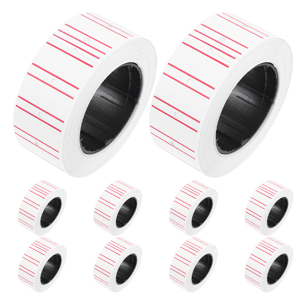 10 롤 부드러운 표면 가격표 스티커 자체 접착 가격  - Sticker Label Roll 리뷰 및 가격