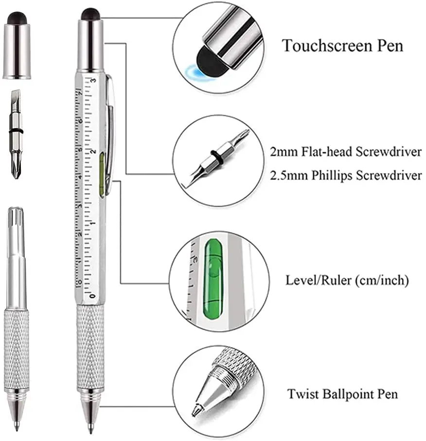 7 in 1 다기능 펜 터치 스크린 스타일러스 용량성  - Stationery Supply 리뷰 및 가격