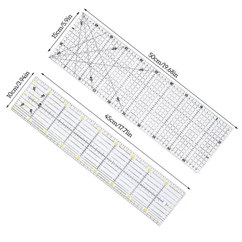 Fenrry Multisize 아크릴 패치 워크 눈금자 - Ruler Set Transparent 리뷰 및 가격